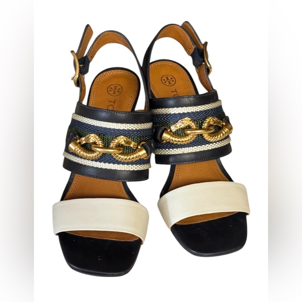 EUC Tory Burch
Women's Jessa Slingback Block-Heel Sandals SZ 6.5 - Picture 3 of 10